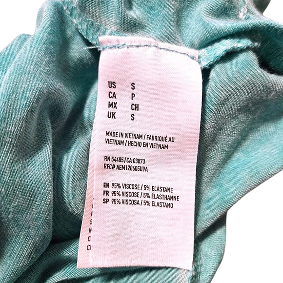 American Eagle Soft & Sexy Button Tank Top S Blue Vintage Wash Flowy Coastal - Picture 8 of 13